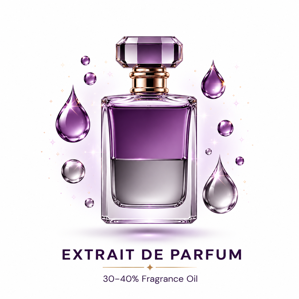 Extrait de parfum 30 to 40 percent fragrance oil